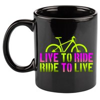 Live To Ride Ride To Live Bike 11oz C Handle Ceramic Mug