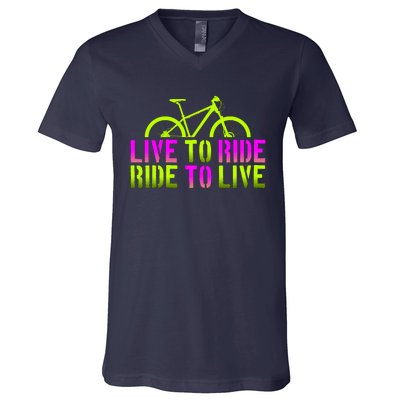 Live To Ride Ride To Live Bike V-Neck T-Shirt