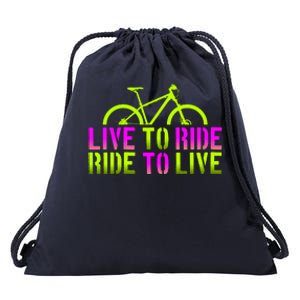 Live To Ride Ride To Live Bike Drawstring Bag