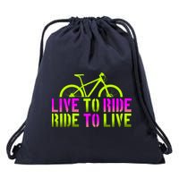 Live To Ride Ride To Live Bike Drawstring Bag