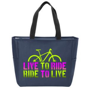 Live To Ride Ride To Live Bike Zip Tote Bag