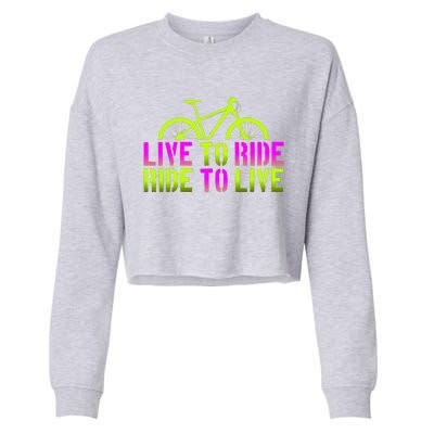 Live To Ride Ride To Live Bike Cropped Pullover Crew