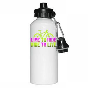 Live To Ride Ride To Live Bike Aluminum Water Bottle