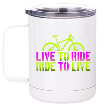 Live To Ride Ride To Live Bike 12 oz Stainless Steel Tumbler Cup