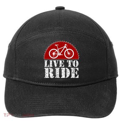Live To Ride Biking 7-Panel Snapback Hat