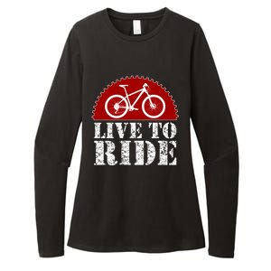 Live To Ride Biking Womens CVC Long Sleeve Shirt