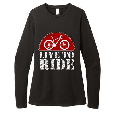 Live To Ride Biking Womens CVC Long Sleeve Shirt