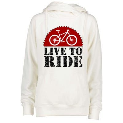 Live To Ride Biking Womens Funnel Neck Pullover Hood