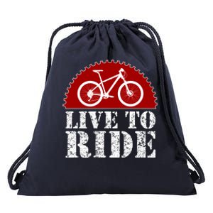 Live To Ride Biking Drawstring Bag