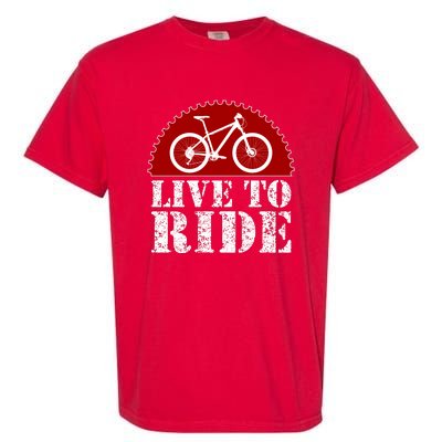 Live To Ride Biking Garment-Dyed Heavyweight T-Shirt