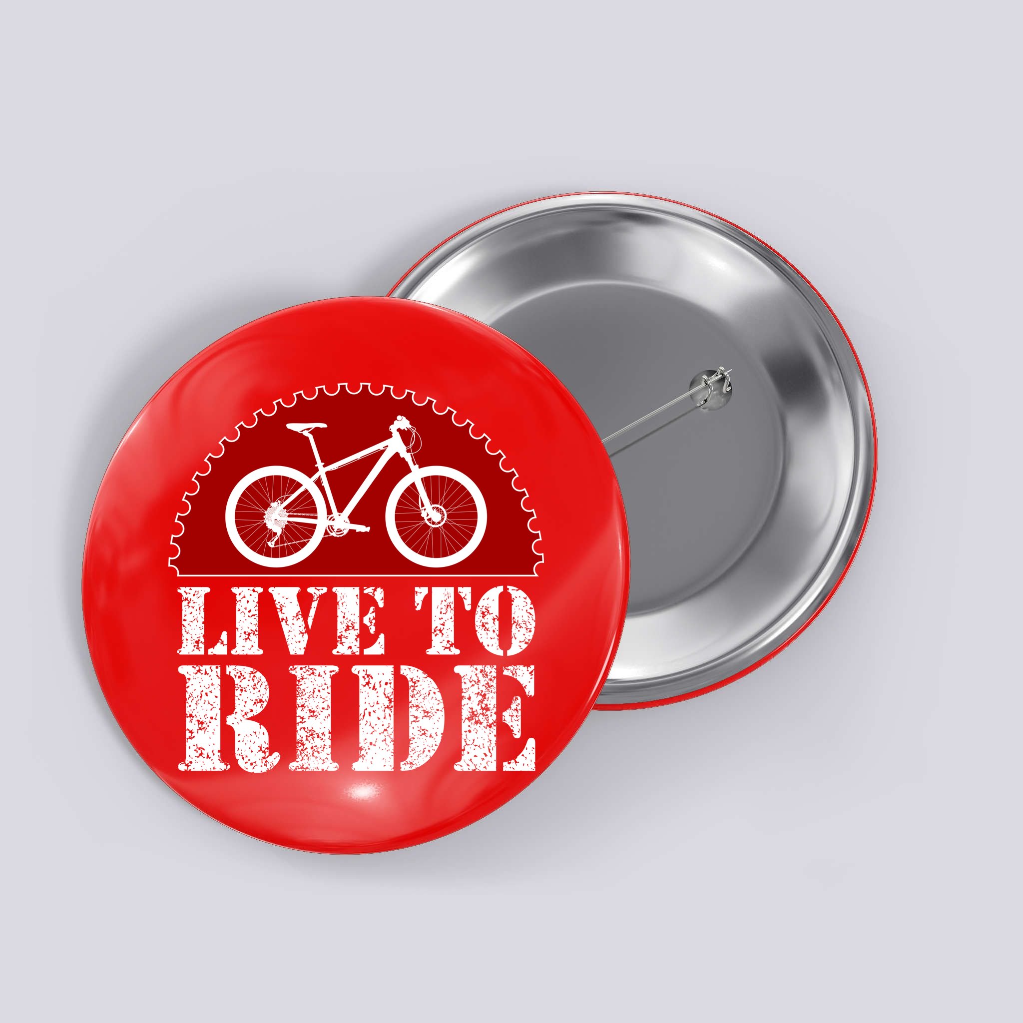 Live To Ride Biking Button