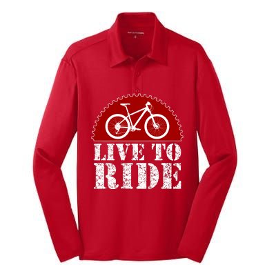 Live To Ride Biking Silk Touch Performance Long Sleeve Polo