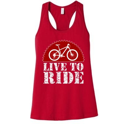 Live To Ride Biking Women's Racerback Tank