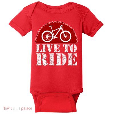 Live To Ride Biking Baby Bodysuit