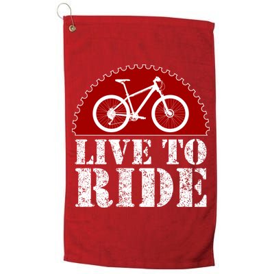 Live To Ride Biking Golf Towel