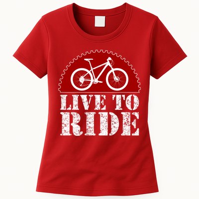 Live To Ride Biking Womens T-Shirt