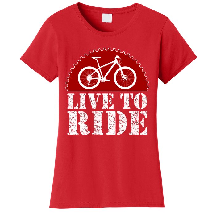 Live To Ride Biking Women's T-Shirt