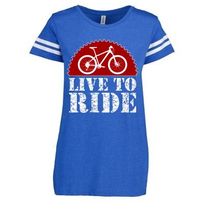 Live To Ride Biking Enza Ladies Jersey Football T-Shirt