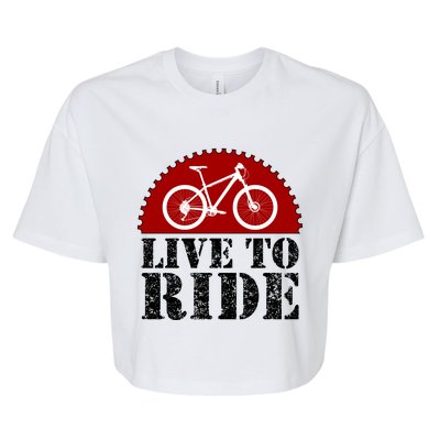 Live To Ride Biking Bella+Canvas Jersey Crop Tee