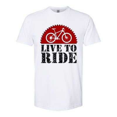 Live To Ride Biking Softstyle® CVC T-Shirt