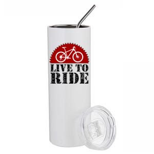 Live To Ride Biking Stainless Steel Tumbler