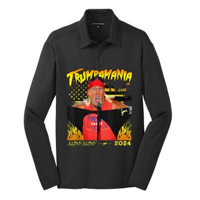 Let Trumpamania Run Wild Brother Trumpamania Trump 2024 Silk Touch Performance Long Sleeve Polo