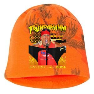 Let Trumpamania Run Wild Brother Trumpamania Trump 2024 Kati - Camo Knit Beanie