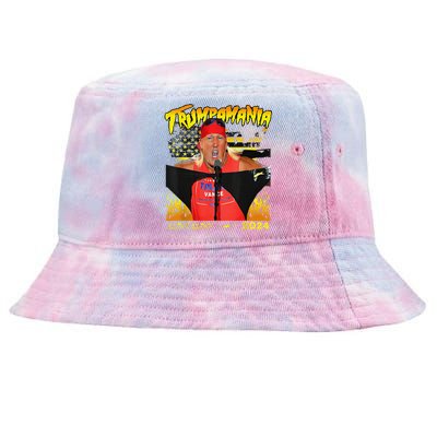 Let Trumpamania Run Wild Brother Trumpamania Trump 2024 Tie-Dyed Bucket Hat