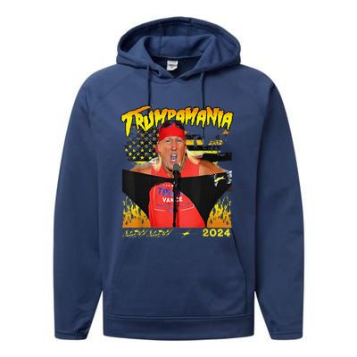 Let Trumpamania Run Wild Brother Trumpamania Trump 2024 Performance Fleece Hoodie