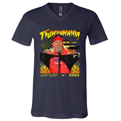 Let Trumpamania Run Wild Brother Trumpamania Trump 2024 V-Neck T-Shirt