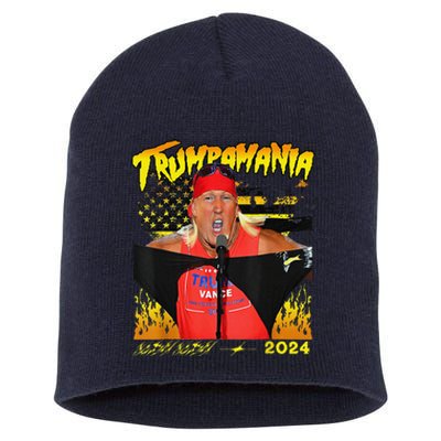 Let Trumpamania Run Wild Brother Trumpamania Trump 2024 Short Acrylic Beanie