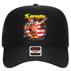 Let Trumpamania Run Wild Brother Trumpamania Trump 2024 High Crown Mesh Back Trucker Hat