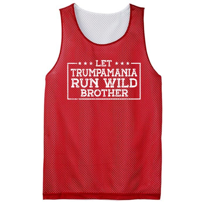 Let Trumpamania Run Wild Brother Trump 2024 Republican Mesh Reversible Basketball Jersey Tank