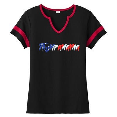 Let Trumpamania Run Wild Brother Trump 2024 Ladies Halftime Notch Neck Tee