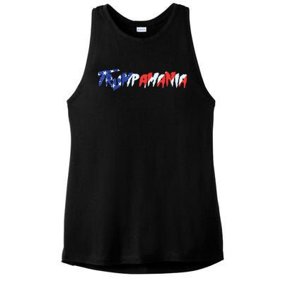 Let Trumpamania Run Wild Brother Trump 2024 Ladies PosiCharge Tri-Blend Wicking Tank