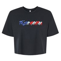 Let Trumpamania Run Wild Brother Trump 2024 Bella+Canvas Jersey Crop Tee