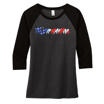 Let Trumpamania Run Wild Brother Trump 2024 Women's Tri-Blend 3/4-Sleeve Raglan Shirt