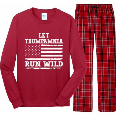 Let Trumpamania Run Wild Trump 2024 Long Sleeve Pajama Set