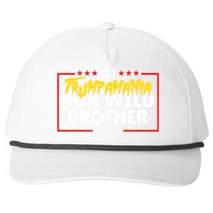 Let Trumpamania Run Wild Brother Trump 2024 Snapback Five-Panel Rope Hat