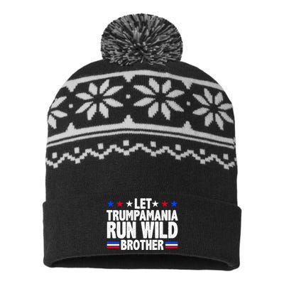 Let Trumpamania Run Wild Brother Pro Trump USA-Made Snowflake Beanie