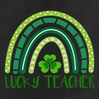 Lucky Teacher Rainbow St Patricks Day 7 Panel Mesh Trucker Snapback Hat