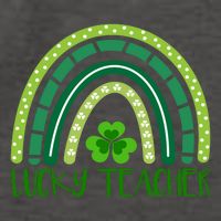 Lucky Teacher Rainbow St Patricks Day Vector Backpack