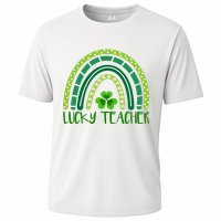 Lucky Teacher Rainbow St Patricks Day Cooling Performance Crew T-Shirt