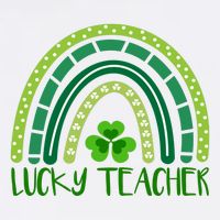 Lucky Teacher Rainbow St Patricks Day Cooling Performance Crew T-Shirt