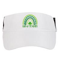 Lucky Teacher Rainbow St Patricks Day Adult Drive Performance Visor