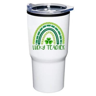 Lucky Teacher Rainbow St Patricks Day Tumbler