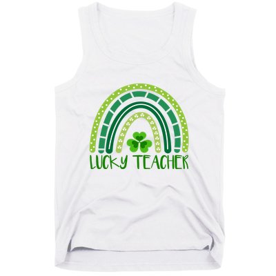 Lucky Teacher Rainbow St Patricks Day Tank Top