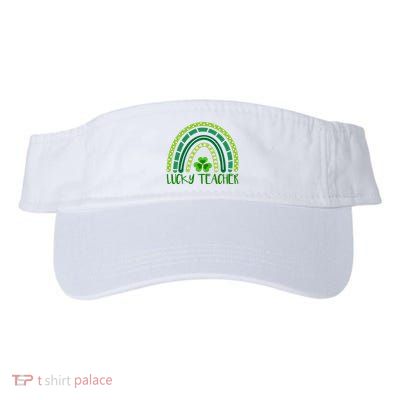 Lucky Teacher Rainbow St Patricks Day Visor