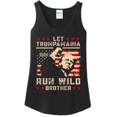 Let Trumpamania Run Wild Trump 45 47 Political Trumpamania Ladies Essential Tank