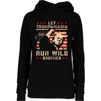 Let Trumpamania Run Wild Trump 45 47 Political Trumpamania Womens Funnel Neck Pullover Hood